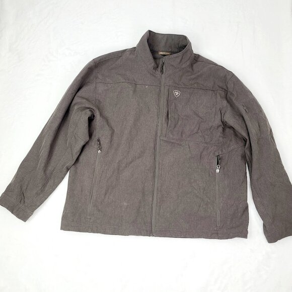 Ariat Men's Brown Vernon 2 Heather Mock Neck Classic Basic Jacket Size XXL - Picture 5 of 16